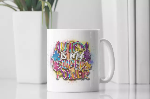 Autism Mug - Autism is my superpower Themed - Mug Coffee Tea Mug - Gift Present