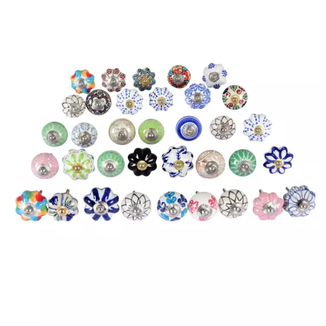 Multicolor Ceramic knobs  Cupboard Knobs and Mix Assorted Hardware Drawer Pulls