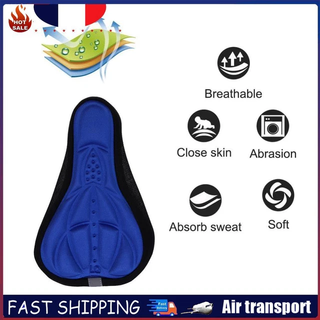 Coussin De Siège De Vélo D'exercice Bikeroo Grand Format Avec Gel - Housse Violette Neuve