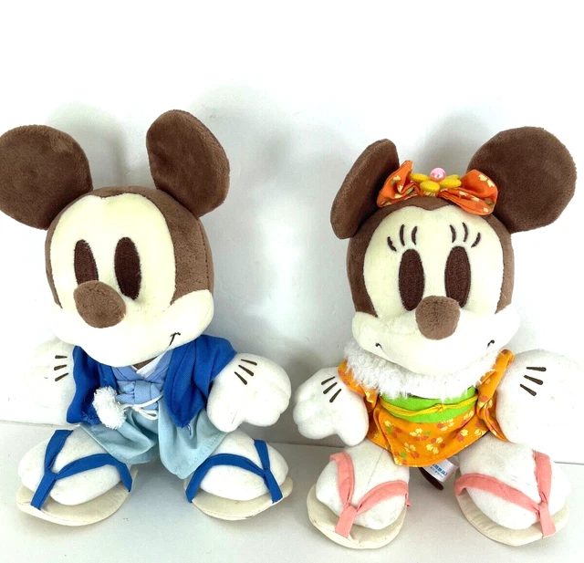 DISNEY JAPAN SEGA Plush Minnie Mouse Geisha & Mikey In Kimono £16.09