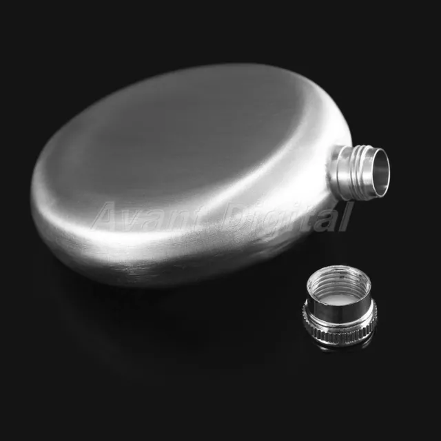 5oz Round Hip Flask Portable Stainless Steel Liquor Whiskey Wine Alcohol Cap