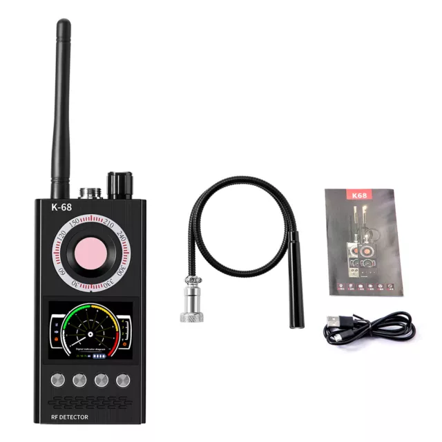 GPS RF K68 Scanner Detector Camera GSM Audio Bug Finder Tracker 2023