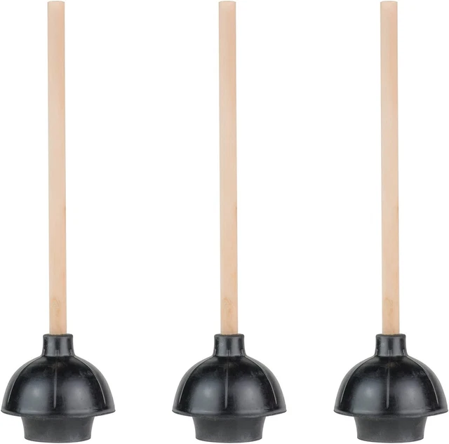 Steadmax Rubber Toilet Plunger, Double Thrust Force Cup, Heavy Duty, Commercial
