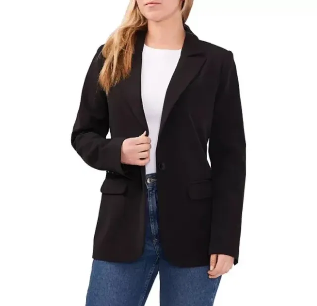 Vince Camuto Ladies Fully Lined Padded Shoulder Split Blazer Size XXL Black