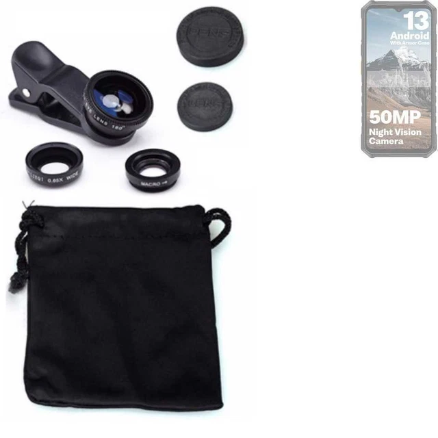Pour Ulefone Armor X13 Objectifs Smartphone Lentilles fisheye macro grand angle