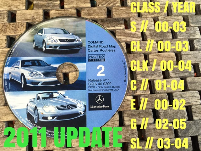 2011 © Update Mercedes Navigation Cd Disc Map #2 Northwest Southwest (((Oem)))