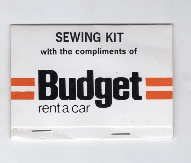 AUSTRALIANA 1970S. CLOTHING. Sewing kit From Budget Rental Cars. Used £