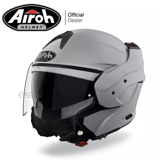 Casco Airoh Mathisse Modulare Grigio Opaco Taglia XXL 63 CM Doppia Omologazione