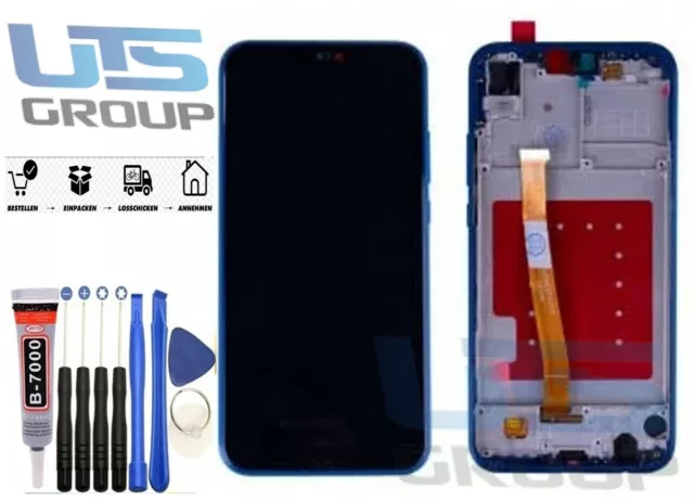 Pour Huawei P20 Lite ANE-LX1 LCD Écran Tactile Bleu Frame