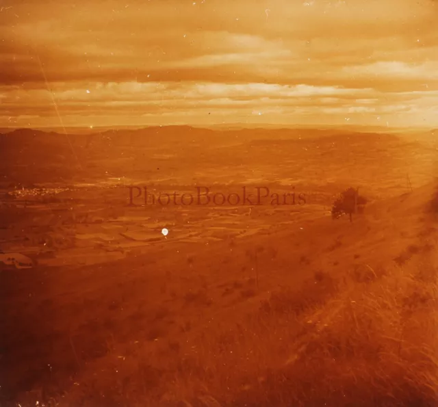 FRANCE Gergovie Paysage Auvergne 1948 Photo Plaque verre Stereo Vintage P29L9n26