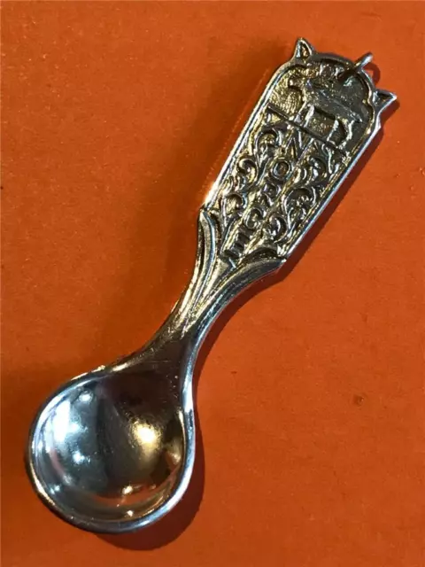 201a Vintage Norwegian  EPNS Silver Plated Condiment Spoon 5cm