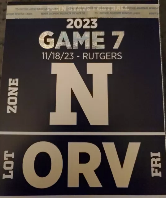 PSU Vs Rutgers ORV RV Parking Lot Pass
