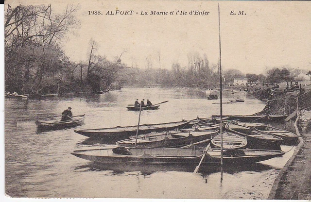 Cpa Alfort La Marne Et L'ile D'inferno