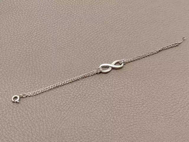 Tiffany & Co. Women's Luxury Bracelet 925 Sterling Silver with Infinity Signs 3