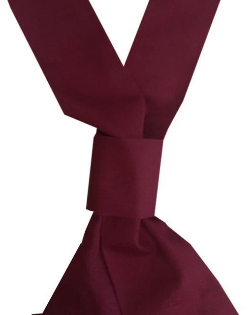 Pre-Knot Burgundy color chef necktie, kitchen chef necktie, restaurant necktie 2