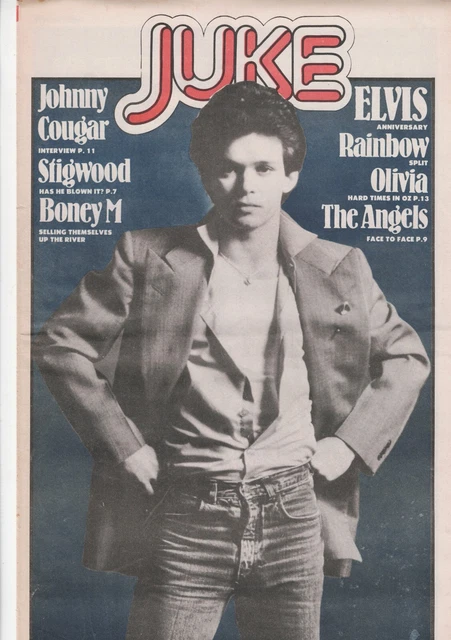 JUKE MAGAZINE 1978 The Angels/John Cougar/Elvis Presley/Finch/Rose ...
