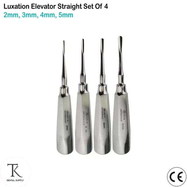 Dental Elévateur Racines Luxation Straight 2mm-5mm Tooth Loosening Root Luxating