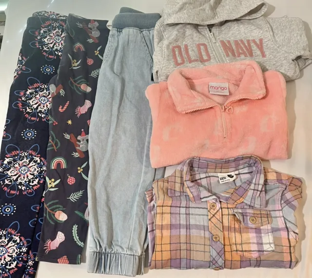 Girls Size 5 Winter Clothing Bundle Cotton On Old Navy Sweaters Jeans Leggings