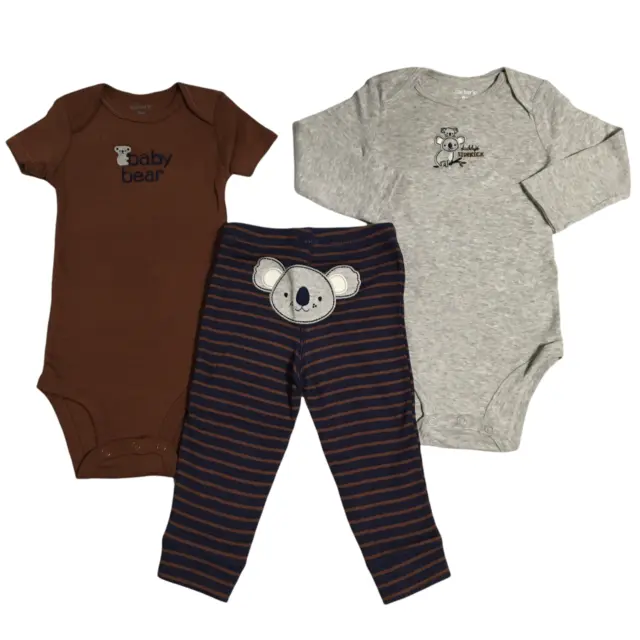 Carters Baby Boys 3pc Pants Tops Outfit Set Size 0-24 Months Multic Soft & Comfy
