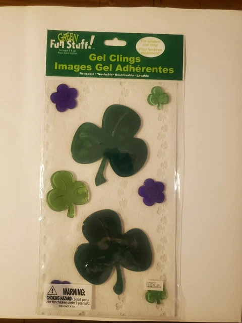 Decoración del Día de San Patricio en gel de trébol verde