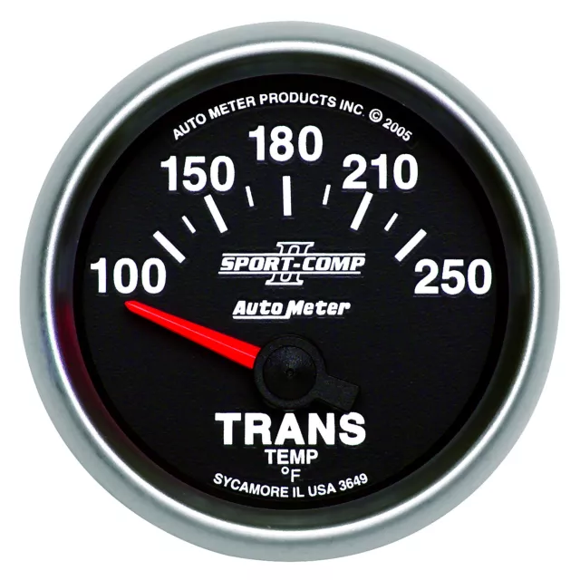 AutoMeter 3649 Sport-Comp II 2 1/16" Electric Trans. Temp. 100-250 Degrees F