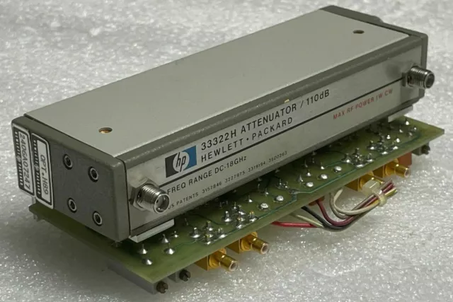 AGILENT HP 33322H ATTENUATOR 0 to 110dB - DC to 18GHz (OPT H89)