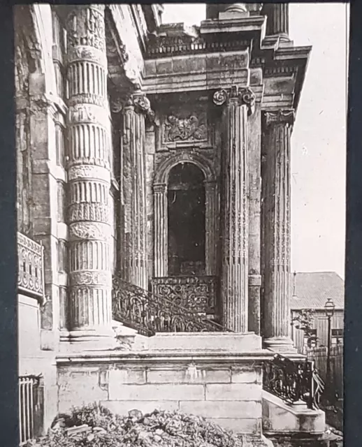 Detail, Tuileries, France, Magic Lantern Glass Slide