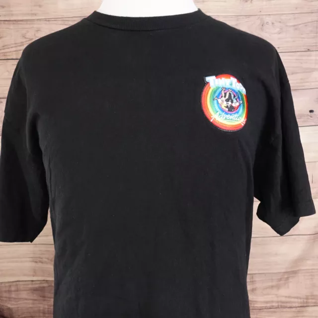 TINY TOON ADVENTURES Chest Hit Logo Black Cartoon T-Shirt Size Xl $10. ...