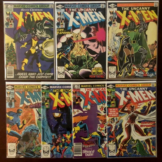 7 issue UNCANNY X-MEN #143 144 145 146 148 149 150 LOT! VINTAGE 1980! DAZZLER!