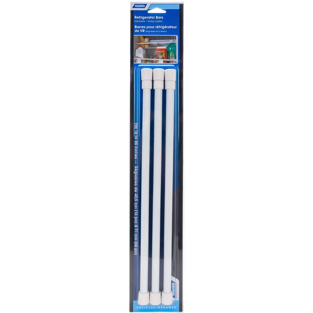 Set of 3 Camco Refrigerator Bars for RV / Trailer / Motorhome