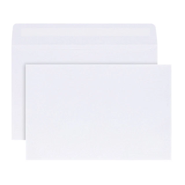 Office Depot® Brand Greeting Card Envelopes, 5 3/4" x 8 3/4", White, Box Of 100