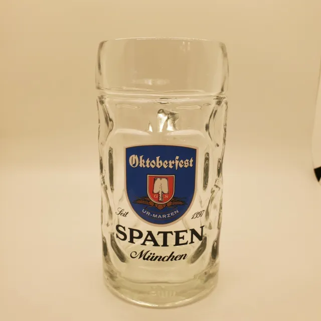 Stolzle-Oberglas Spaten Munchen Oktoberfest Isar Tankard Beer Stein, 0.5 Liter