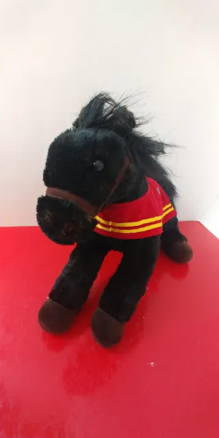 Wells Fargo Legendary Pony Mike Plush Stuffed Animal 14" Black Brown Horse 2016