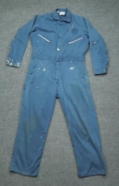 Vintage Dickies Coveralls Mens 42 Blue Workwear Distressed Adult 80s