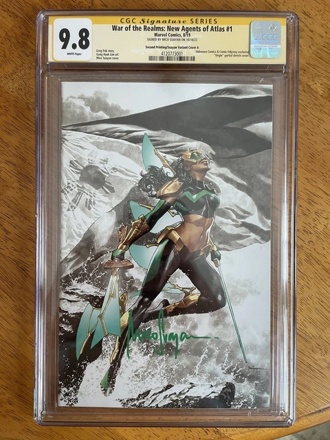 War of the Realms New Agents of Atlas #1 Virgin 2nd Print Wave Suayan CGC SS 9.8
