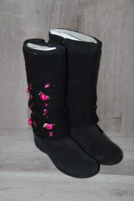 LELLI KELLY - BOTTES Cuir  noires suédées  Taille 32 neuves