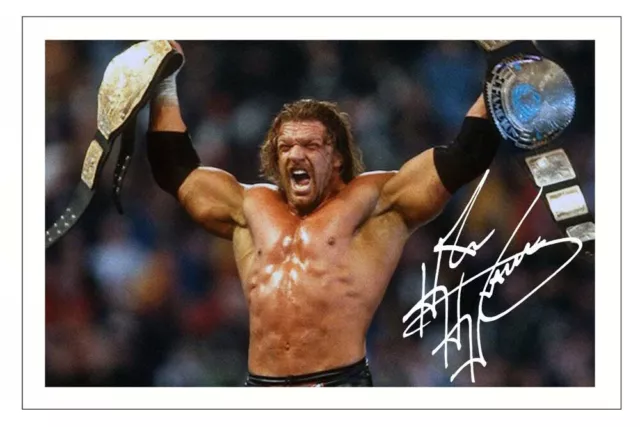 TRIPLE H Signed Autograph 6X4 PHOTO Fan Gift Signature Print WWE WRESTLING