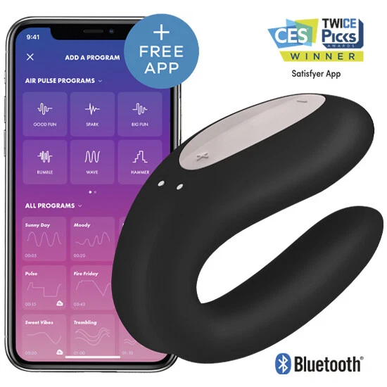 Satisfyer Double Joy Con App Negro