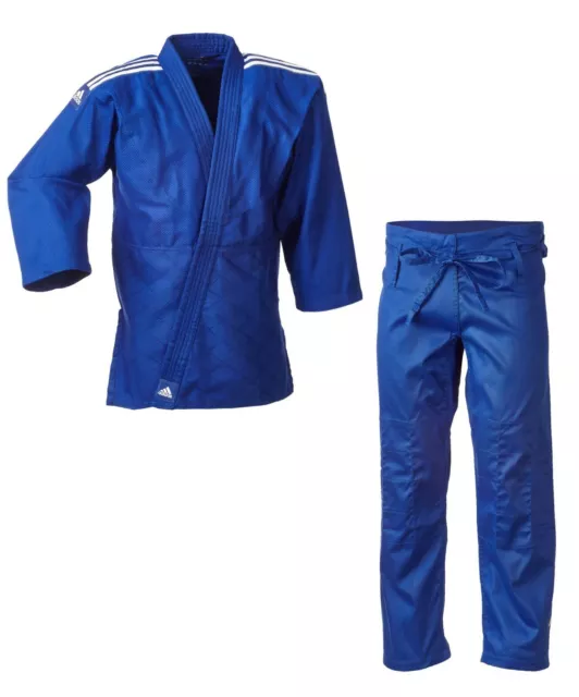 adidas Judo-Anzug "Club" blau mit weißen Streifen, J350B - Judoanzug - Judo Gi