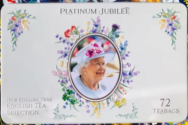 Queen Elizabeth ll Platinum Jubilee Souvenir Tin With English Tea Selection