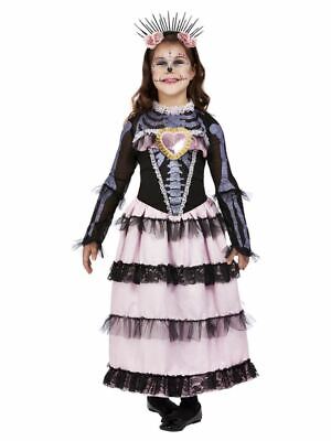 Ragazze Deluxe Giorno Dei Morti Principessa Costume & Fascia Halloween Costume