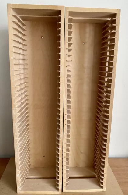2X PORTA CD in legno boalt Ikea custodie/rack da appendere a parete - 35 CD  per rack. EUR 37,43 - PicClick IT