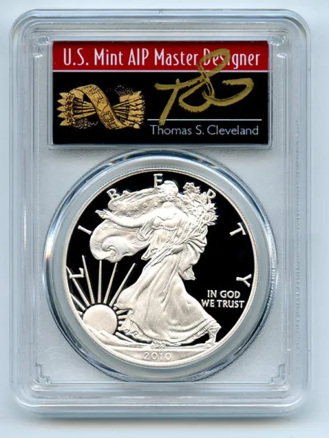 2010 W $1 Proof American Silver Eagle 1oz PCGS PR70DCAM Thomas Cleveland Arrows