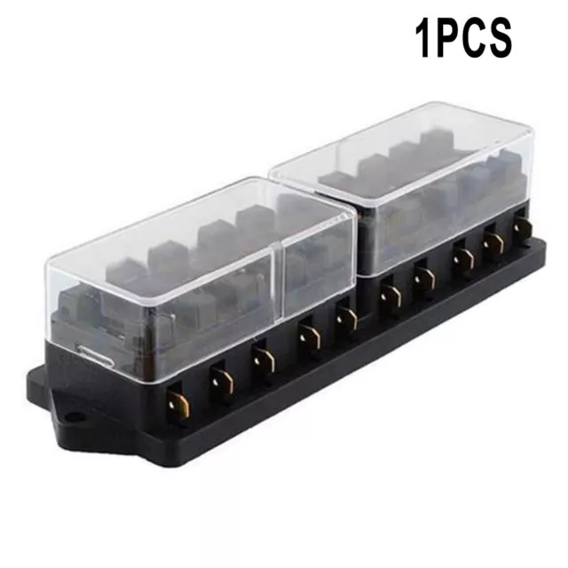 Newest Indoors Workshop Fuse Box 10Way 1PC ATO / Block Black Car Or HGV