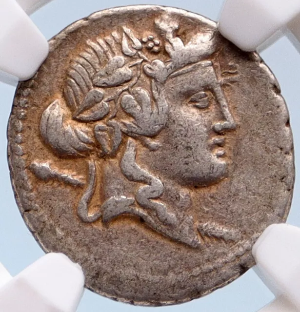 Roman Republic 78BC Rome Ancient Silver Coin LIBER LIBERA Bacchus NGC i62471 2