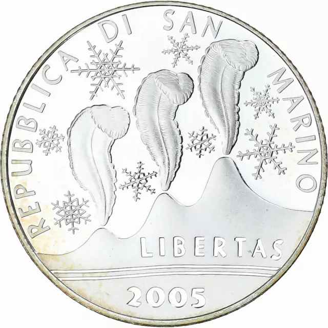 [#1272002] San Marino, 5 Euro, Jeux d'hiver de Turin, Prueba, 2005, Rome, Plata,