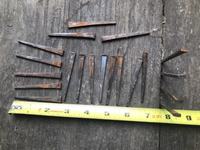 Vintage Lot of 30 2.5” Square / Rectangle Head Iron Nails