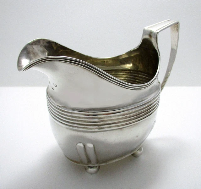 Rare George III PROVINCIAL Georgian Exeter Silver Milk Cream Jug William Welch
