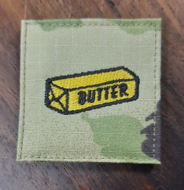 US ARMY OCP Rank 2nd LT Butter Bar Joke Morale Patch w Hook Uniform