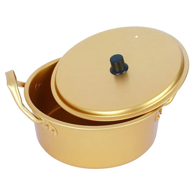 Marmite à Ramen Coréenne Dorée De Haute Qualité, Marmite à Nouilles Légère Et Portable En Acier Inoxydable, Adaptée à La Maison, Au Bureau Et à L' Extérieur (Diamètre Intérieur